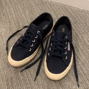 Womens Superga Cotu 2750 Navy blue canvas sneakers, Size 7.5, EUC